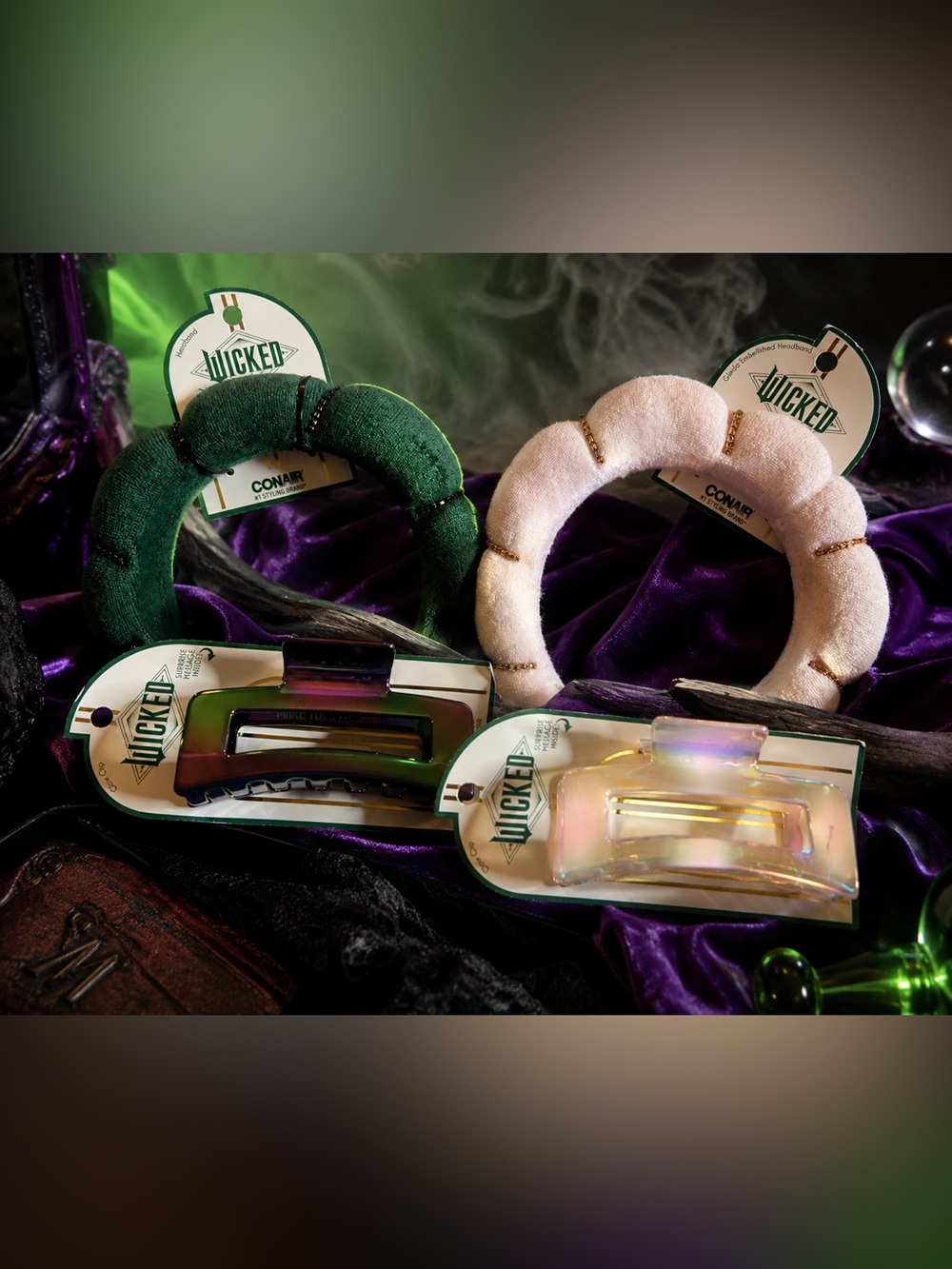 Wicked Conair Plush Headbands and Clip Sets-